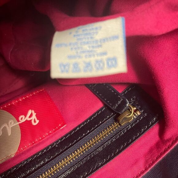 Biden coated canvas multi color Polka Dot medium Tote Bag Brass hardwares - Picture 11 of 11